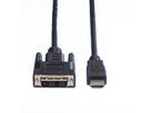 VALUE Câble de raccordement pour écran DVI (18+1) M /HDMI M, noir, 1 m