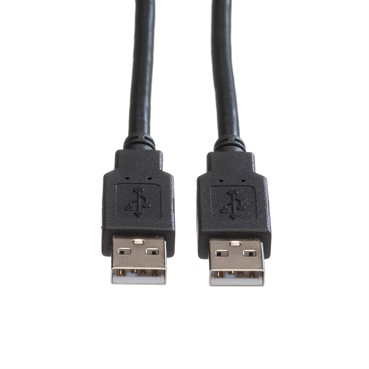 ROLINE Câble USB 2.0 Type A-A, noir, 0,8 m