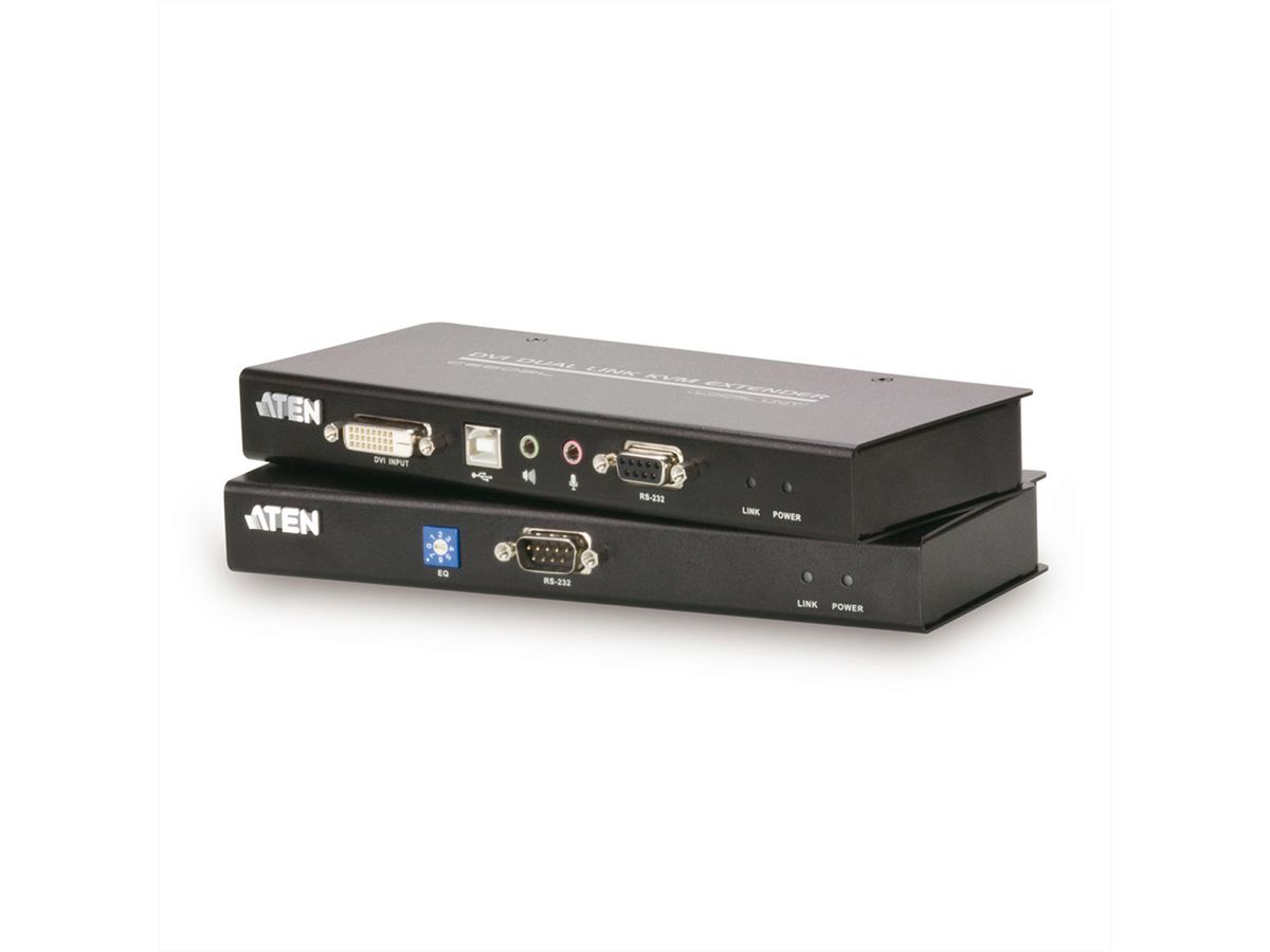 ATEN CE602 Prolongateur KVM Dual Link DVI, USB, Audio, RS232, 60m