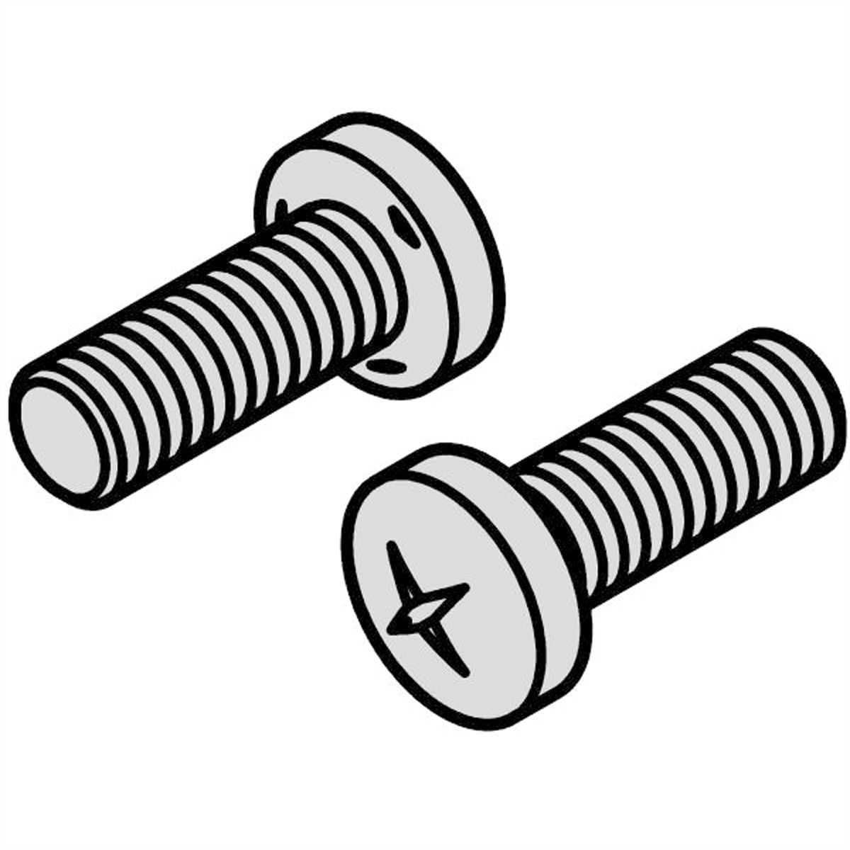 Vis à tête cylindrique de SCHROFF, Pozidrive, empreinte transversale M5x12, acier zingué