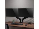 VALUE Bras double LCD, fixation sur bureau, vérin à gaz, 6 articulations