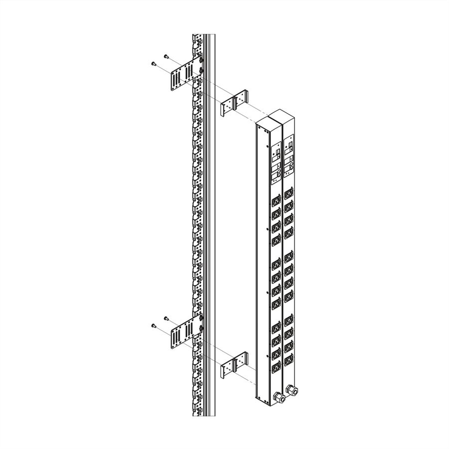 SCHROFF PDU Support de montage pour le montage de deux bâtis de prises côte à côte