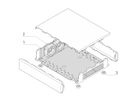 Plaque de montage SCHROFF Interscale avec support de ventilateur intégré et ventilateurs, 1U, 19", 3 ventilateurs