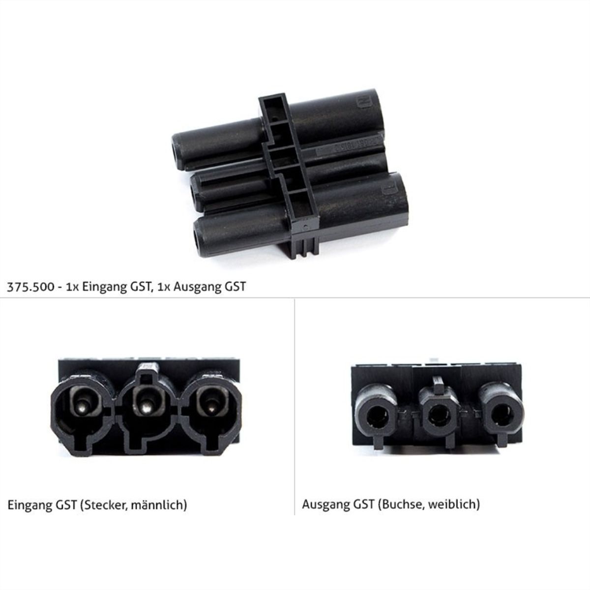 BACHMANN Connecteur intermédiaire GST18/GST18 , noir