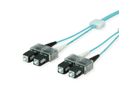 saCon Câble FO duplex 50/125µm OM3, SC/SC, turquoise, 1 m