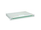 TELEGÄRTNER PROFI V Panneau FO avec coupleurs et pigtails, 24x E2000, vert, OS2 APC, Grade B