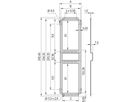 Unité enfichable de type cadre SCHROFF, panneau arrière, découpe pour connecteurs multiples, 6 U, 10 HP