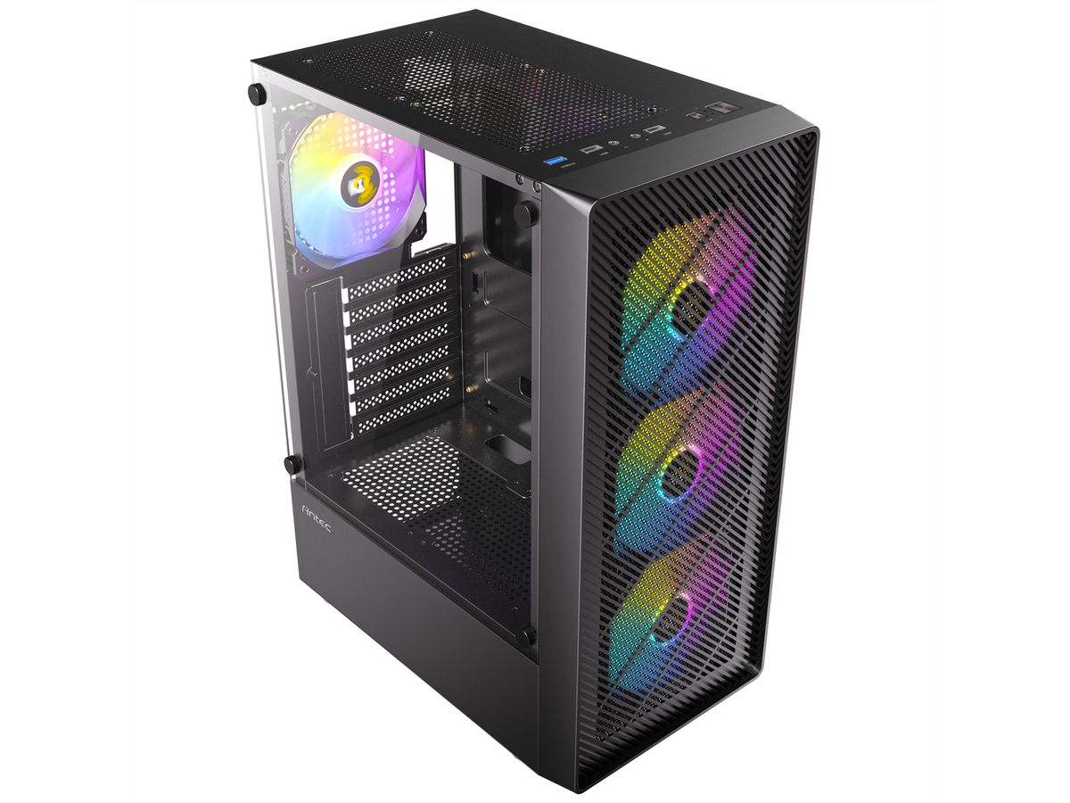 ANTEC AX26 RGB Elite Boîtier PC Midi Tower Gaming ATX, noir