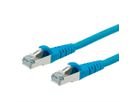 Cordon Cat.6A (Class EA) FTP AWG26, bleu, 0,3 m