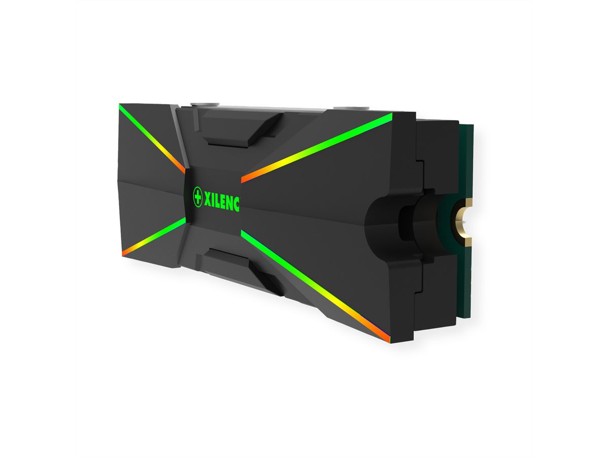 Xilence M2SSD.B.ARGB Radiateur M.2 2280 SSD PCIe NVMe/SATA, 3PIN ARGB 5V, passif