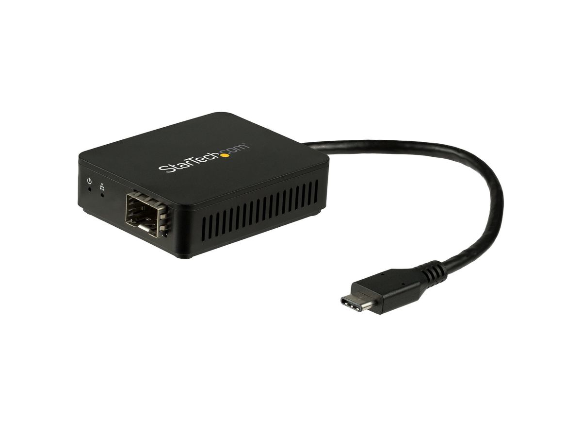 StarTech.com Adaptateur réseau USB-C vers fibre optique Gigabit Ethernet avec SFP ouvert