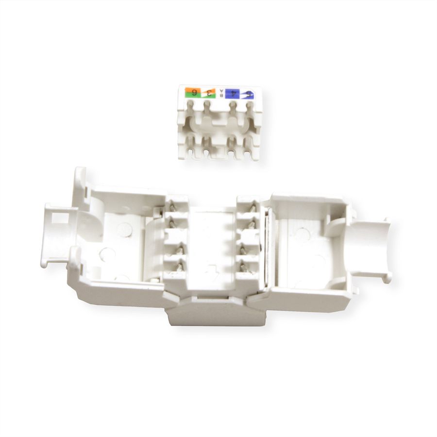 VALUE Keystone Cat.6A (Classe EA), RJ-45, non-blindé, sans outil, blanc