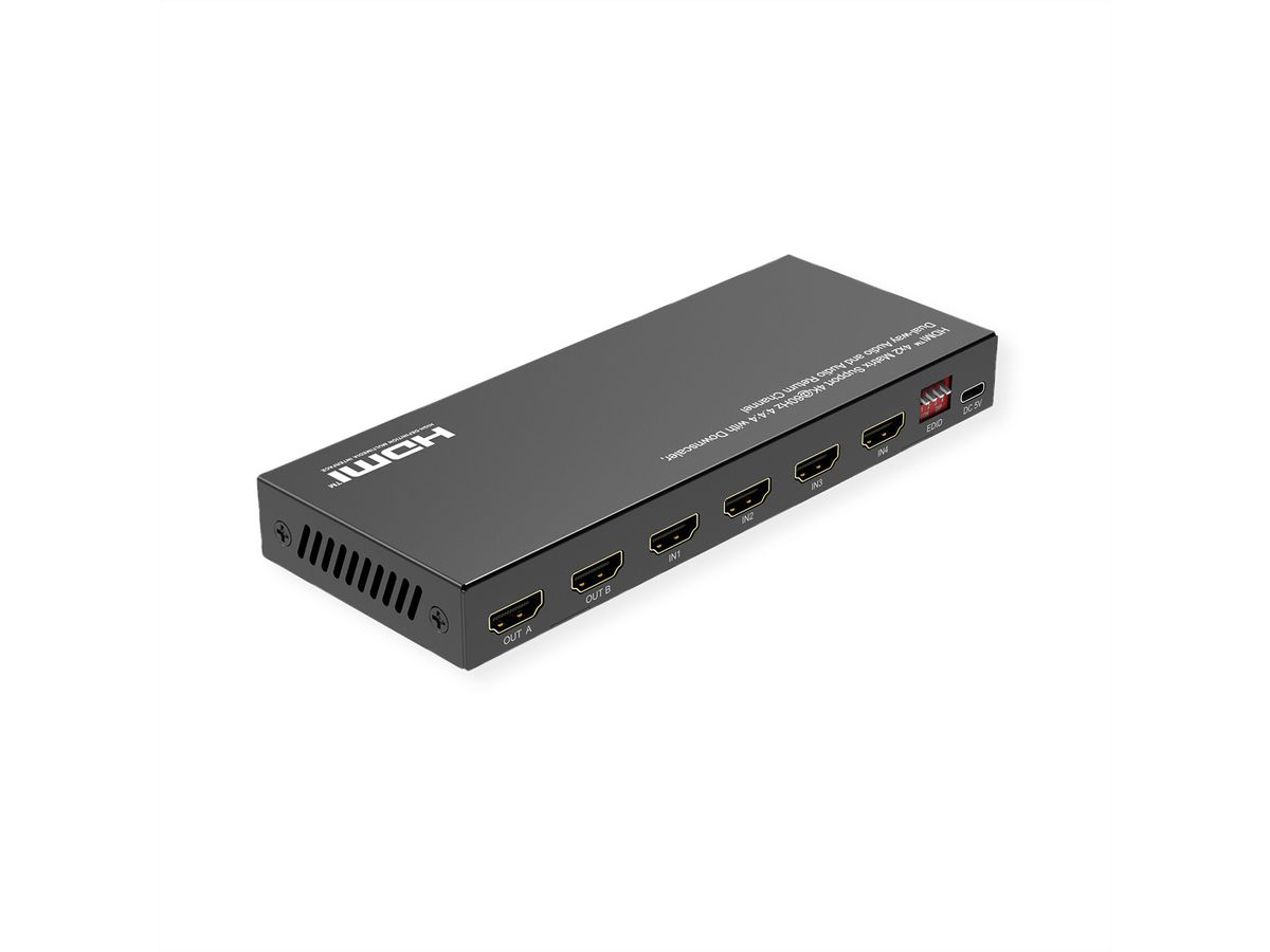 VALUE Switch Matrix HDMI 4K, 4 x 2, avec télécommande