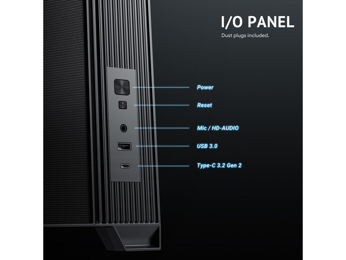 ANTEC FLUX M ATX/Micro-ATX/ITX Boîtier PC Midi Tower, noir