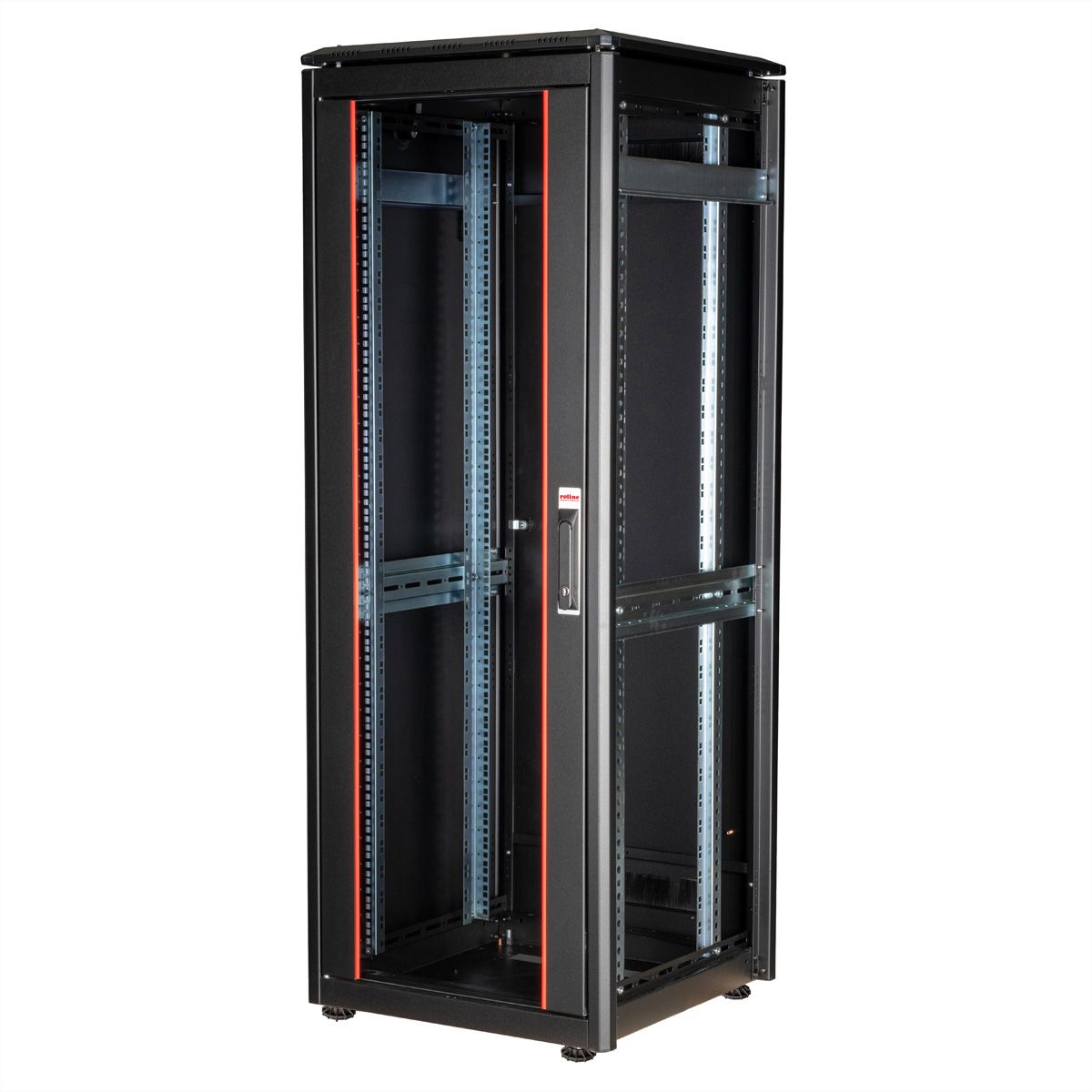 ROLINE 19" Baie réseau Pro 32U, 600x600 LxP Porte verre noir
