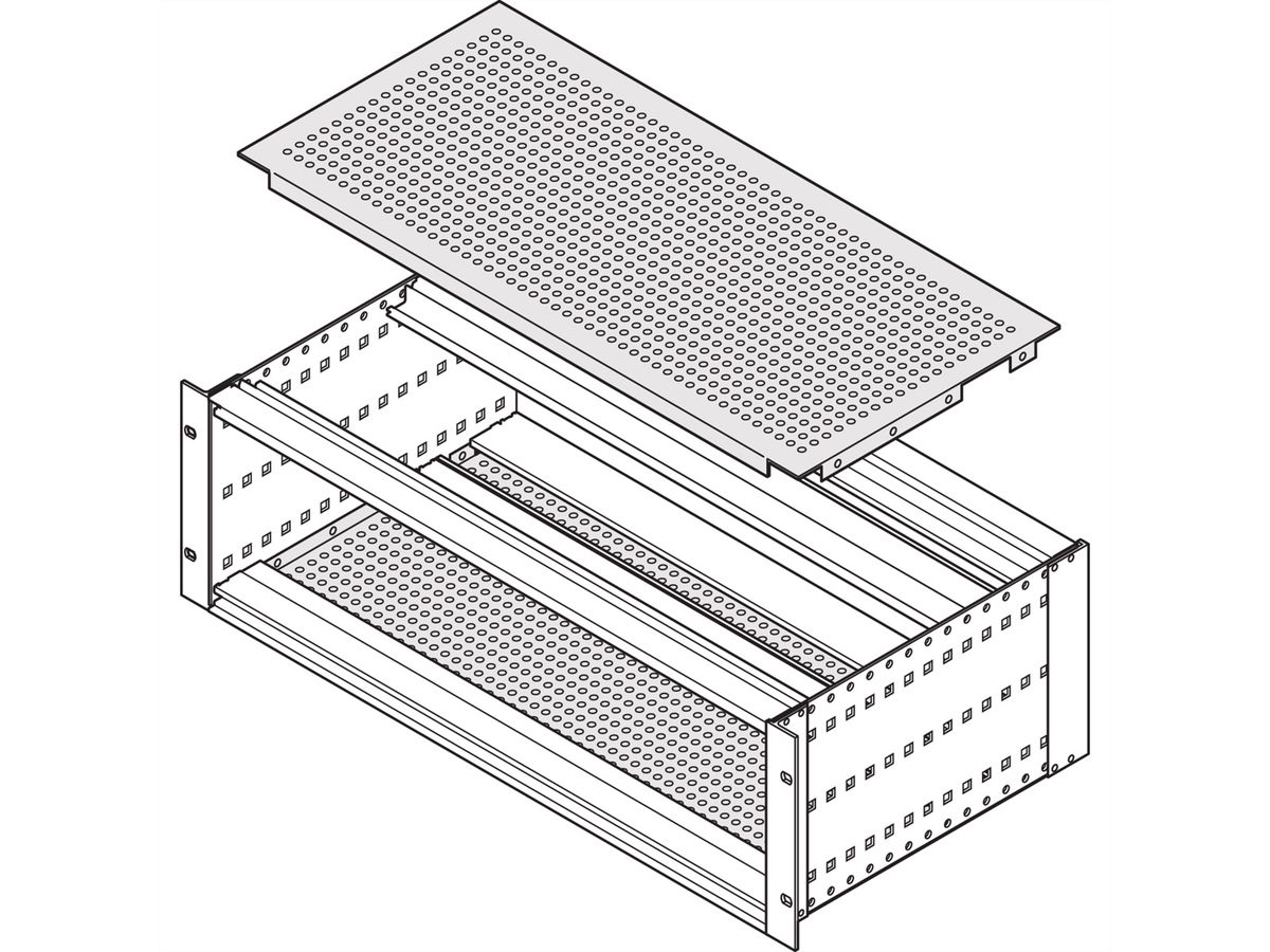 Plaque de recouvrement EuropacPRO SCHROFF pour boulonnage au panneau latéral, 84 HP, 415 mm