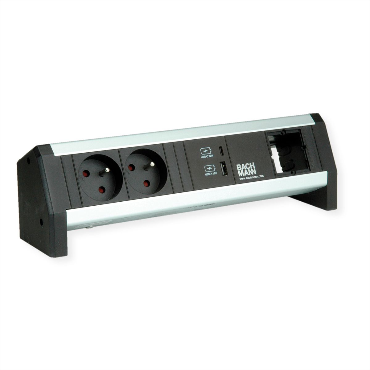 BACHMANN DESK 2xUTE 1xUSB A&C 22W 1xCM GST18