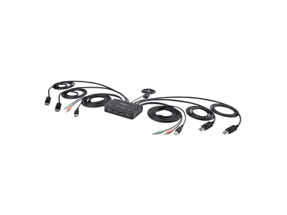 StarTech.com C2-DD46-UA2-CBL-KVM commutateur écran, clavier et souris Noir