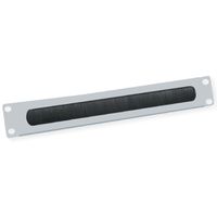 VALUE Passe-câbles 19" 2 UH avec brosse et décharge de traction, gris