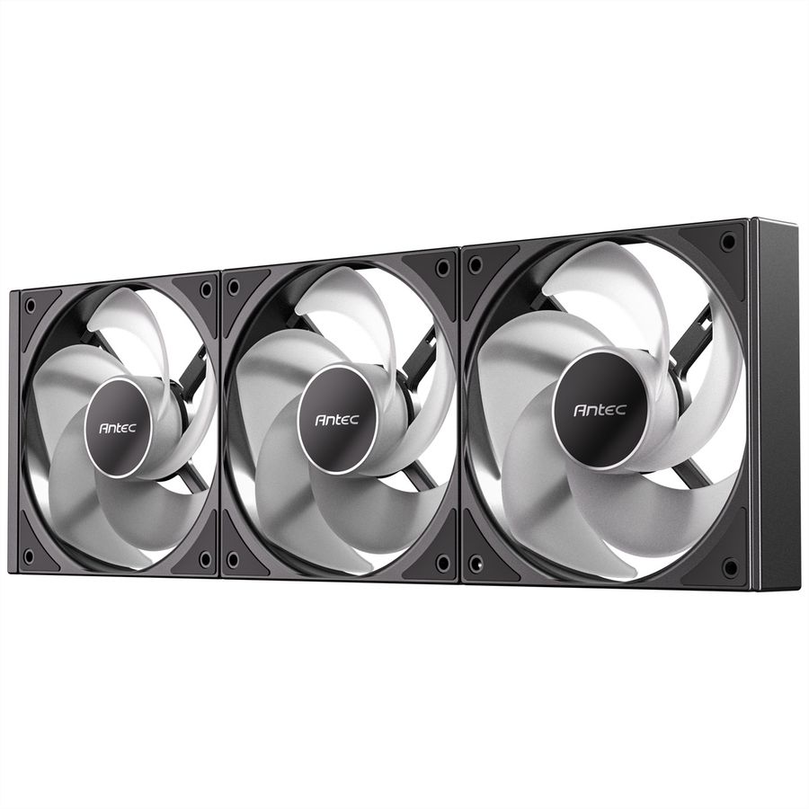 ANTEC C120 ARGB Ventilateur de boîtier PC inversé 120 mm, lot de 3, noir