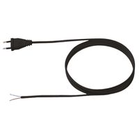 BACHMANN Câble 2x0,75 2m noir, H03VVH2-F Connecteur Euro, non emballé