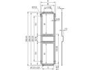 Unité enfichable de type cadre SCHROFF, panneau arrière, découpe pour connecteurs multiples, 6 U, 10 HP