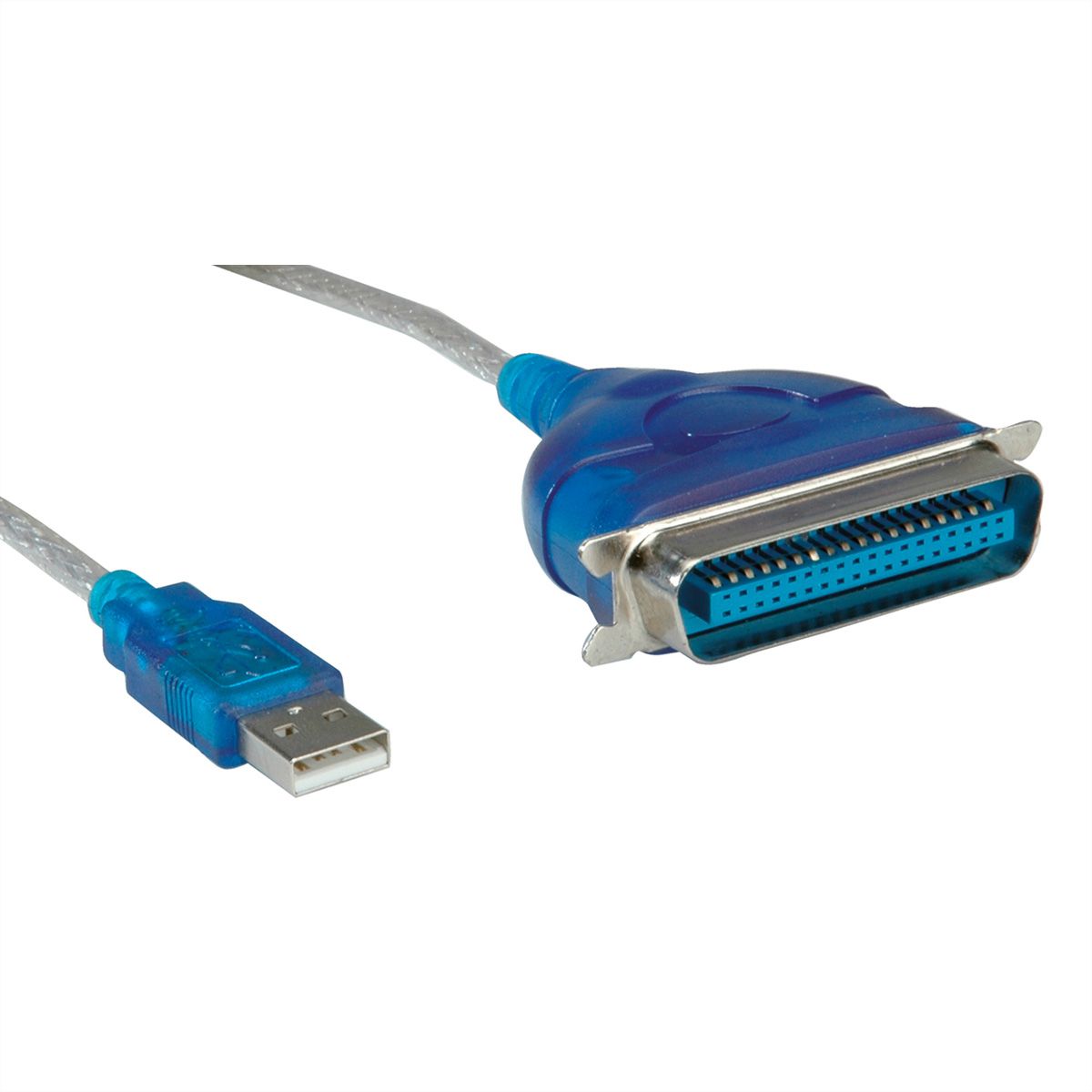 VALUE Câble convertisseur USB vers IEEE 1284, turquoise, 1,8 m