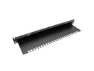 VALUE Passe-câbles 19" de 1U, avec brosse et plaque porte-câbles, noir