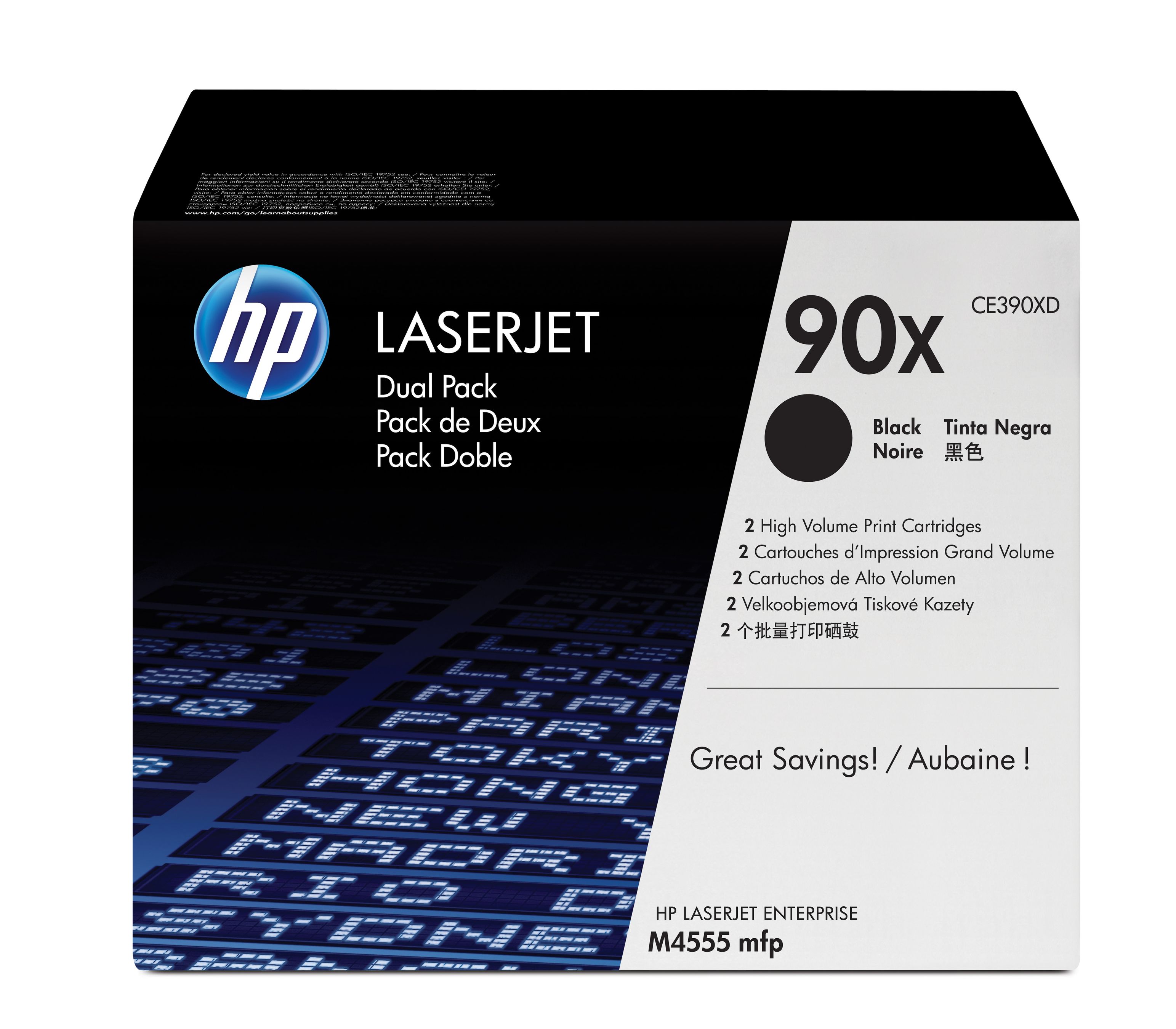 HP 90X pack de 2 toners LaserJet noir grande capacité authentiques