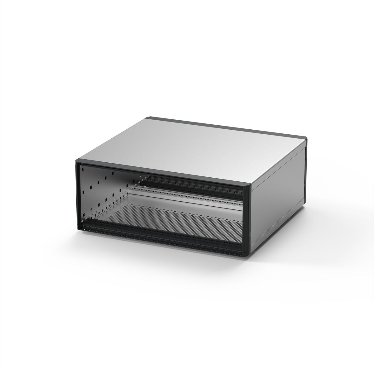 SCHROFF RatiopacPRO, boîtier complet, bureau, blindage rétrofitable, garniture frontale, 3 U, 28 HP, 255 mm