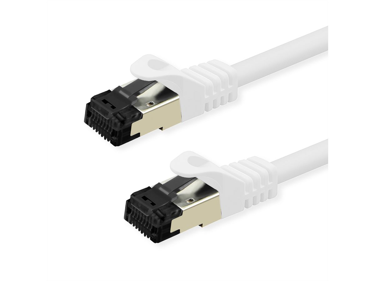 VALUE Cordon S/FTP (PiMF) Cat.8 (Classe I), fils tressés, LSOH, blanc, 2 m