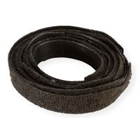 VELCRO® Bande avec languette, par 10, noir, 20 cm