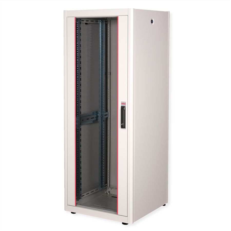 ROLINE 19" Baie réseau Basic 32U, 600x600 LxP Porte verre gris