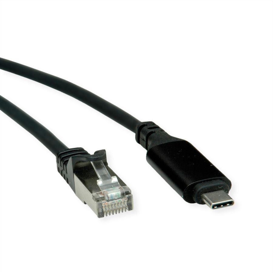 ROLINE Câble convertisseur USB-C - Gigabit Ethernet, noir, 5 m