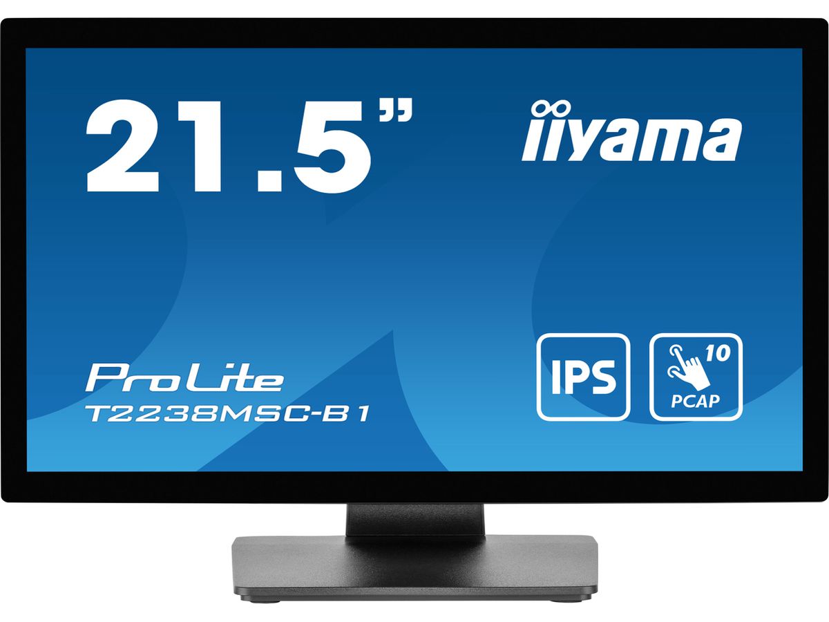 iiyama ProLite T2238MSC-B1 écran plat de PC 54,6 cm (21.5") 1920 x 1080 pixels Full HD LED Écran tactile Noir