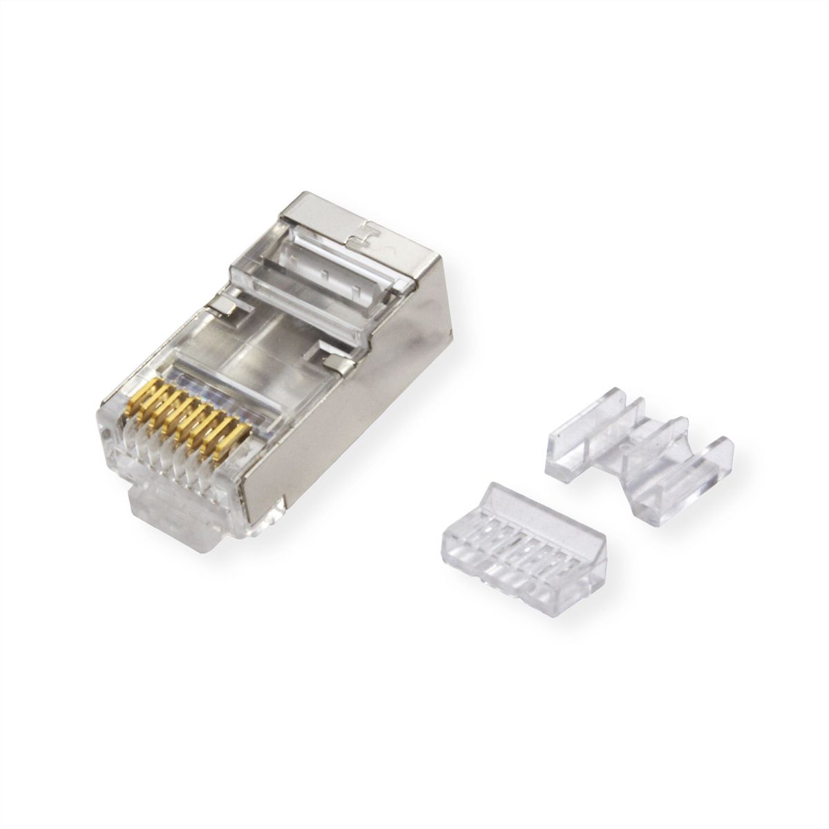 ROLINE Connecteur modulaire blindé Cat.6A (Classe EA), pour câble solide/tresse, 10 unités