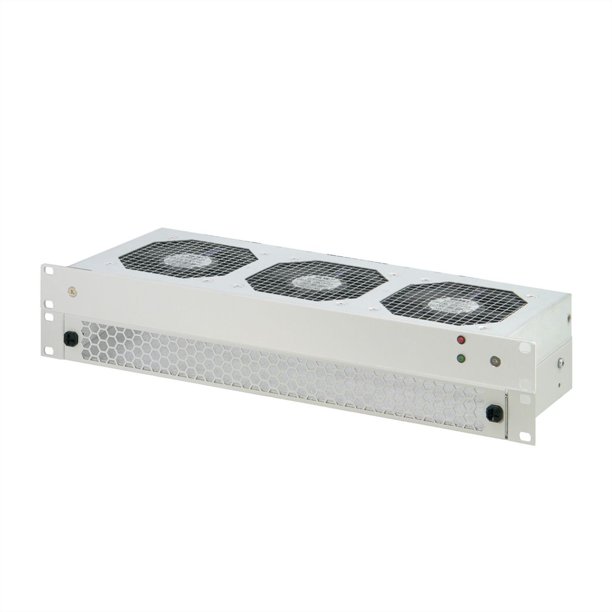 Déflecteur d'air SCHROFF 1 U pour tiroir 19", 3 ventilateurs, face avant perforée, 193 mm, RAL 9006