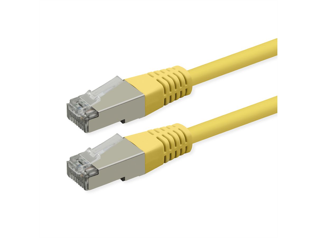 ROLINE Cordon Cat.6 (Classe E), PoE, S/FTP (PiMF) , jaune, 2 m