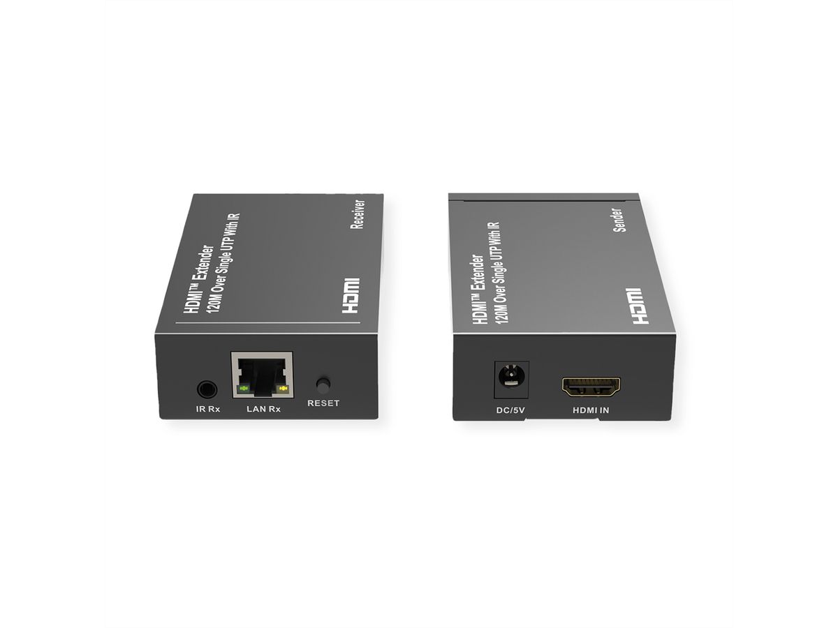 ROLINE Prolongateur HDMI via IP, 1080P, 120m, avec IR
