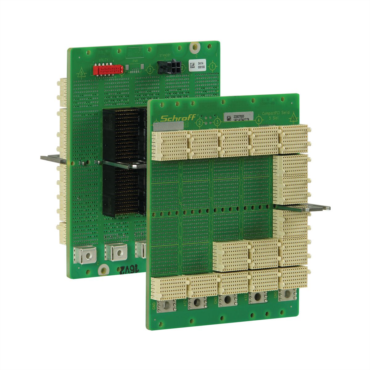 Carte-mère série CPCI SCHROFF, 3 U, 5 slots, System Slot Right, Full-Mesh, sans RIO