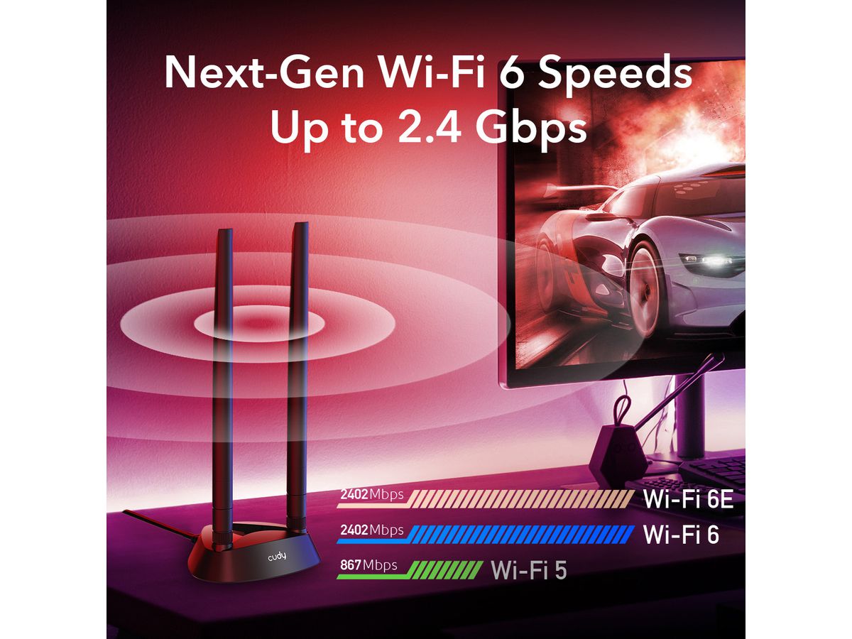 CUDY WE4000 AX5400 WiFi 6E, PCI Express