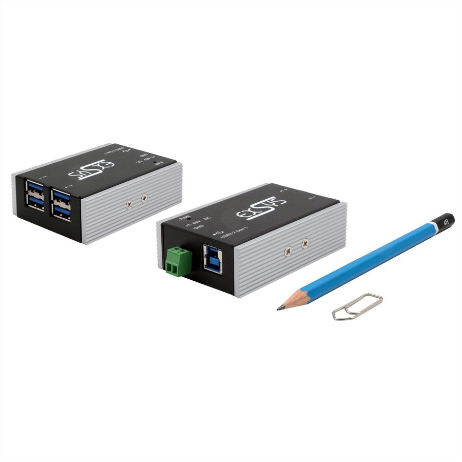 EXSYS EX-1181HMS-WT Petit hub métallique USB 3.2 Gen 1 à 4 ports