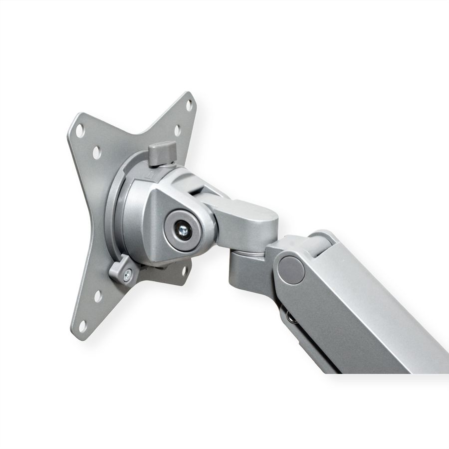 ROLINE Support double LCD, fixation sur bureau, vérin à gaz, 5 articulations, 17-23", jusqu'à 2x 9 kg, argent