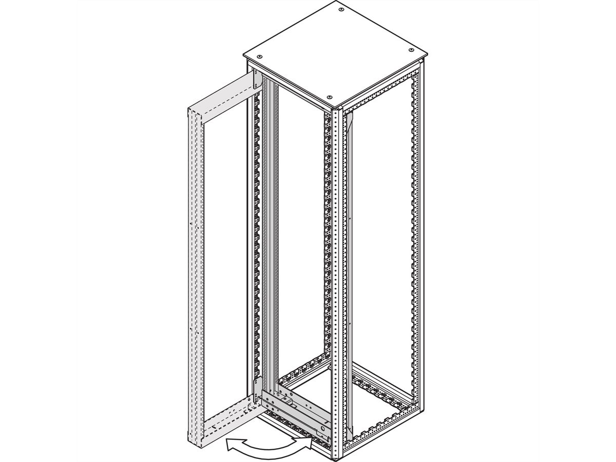 SCHROFF Cadre pivotant 160° 25/29U 800L