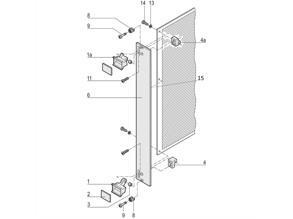 SCHROFF - Kit d'unité enfichable avec poignée d'extraction de type 1, non blindé, gris, 6 U, 8 HP