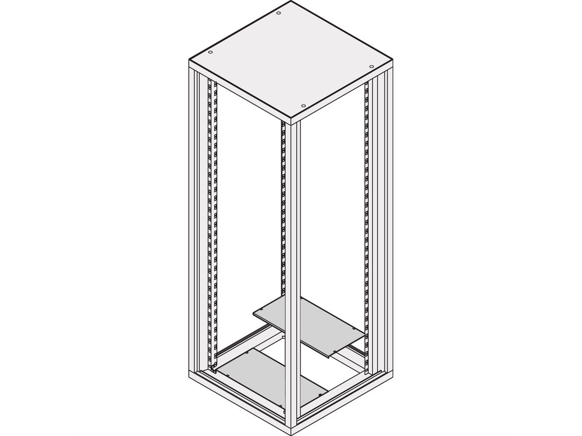 SCHROFF Plaque de base Eurorack, 600W 900D