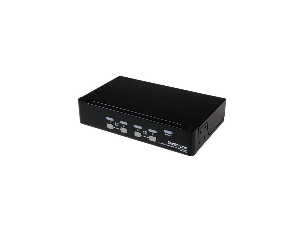StarTech.com Commutateur KVM 4 Ports VGA USB, Montage en Rack et OSD - Switch KVM - 1920x1440