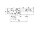 Rail horizontal SCHROFF, frontal, Type L-OD, Light, sans lèvre, 1000 mm