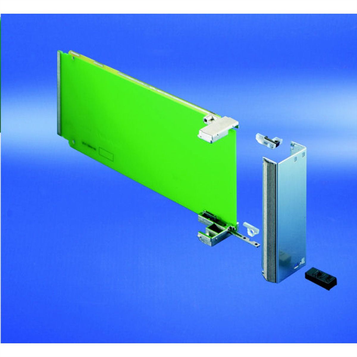 SCHROFF AMC Face avant avec poignée de tirage, Double Full-Size, 6 HP, SSt
