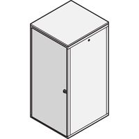 Porte Eurorack SCHROFF en acier, angle d'ouverture 120°, RAL 7021, 16 U 600W